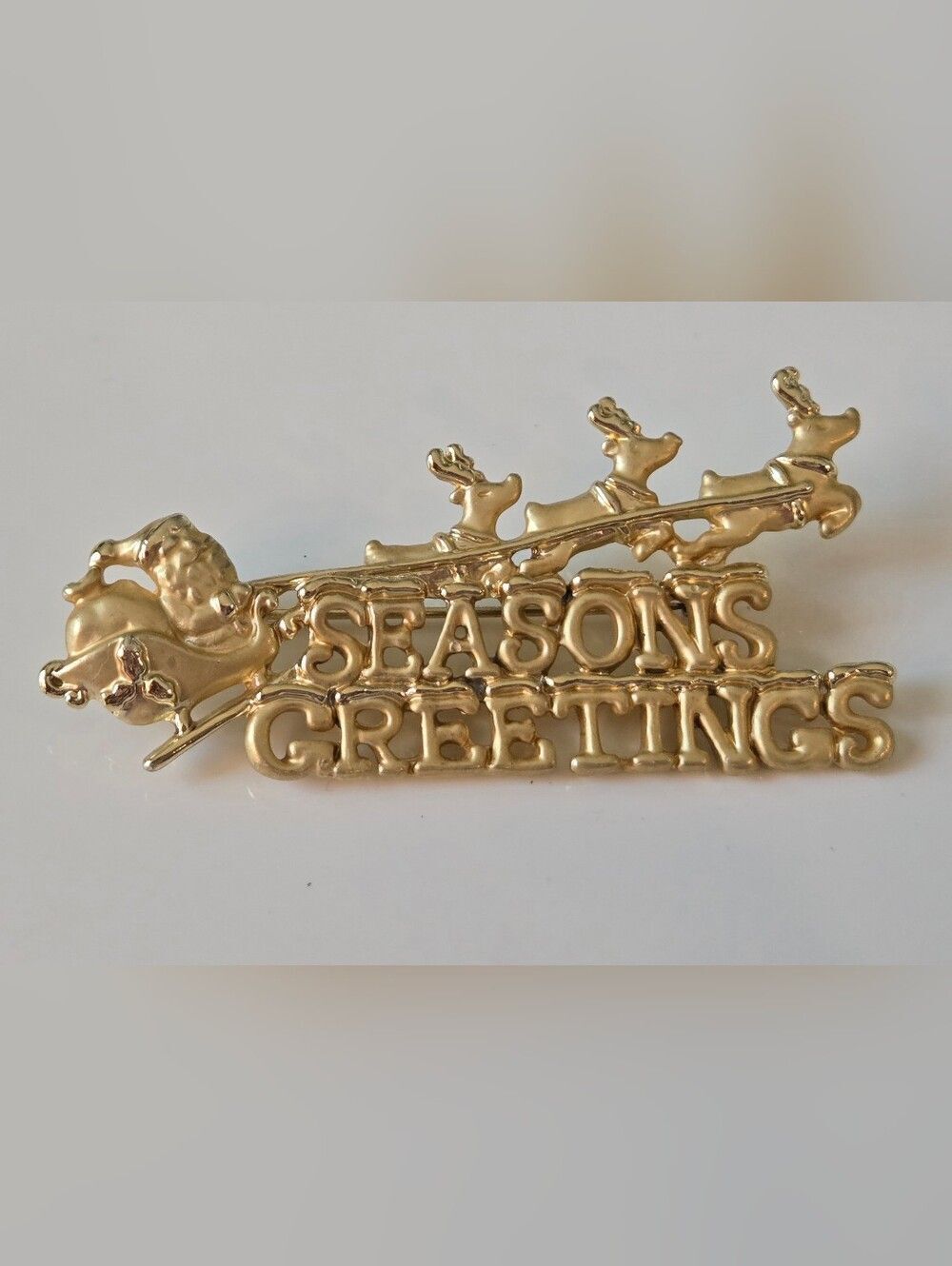 CAJC Gold 'Seasons Greetings' Holiday Pin